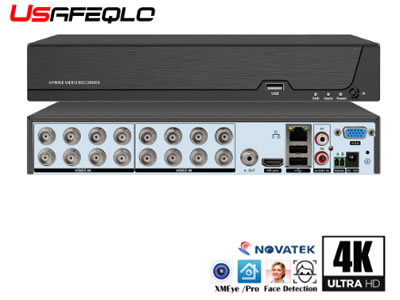 USAFEQLO D8 16CH H.265 avto dvr xvideos AHD TVI CVI Hybrid Mini DVR Recorder