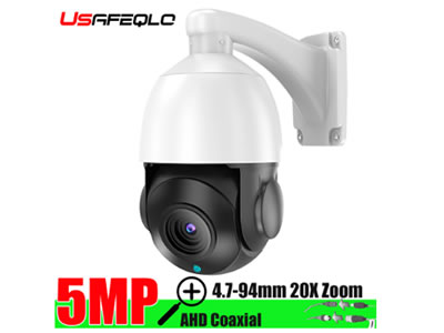 USAFEQLO K12  4IN1 AHD/TVI/CVI/CVBS HD 2MP 1080P 5MP 20X Optical Zoom NTSC PTZ CCTV Analog Speed Dome Camera