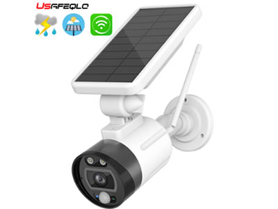 USAFEQLO S16 Wired Free Solar Wireless 30M CCTV Security PTZ Camera with 128GB Card
