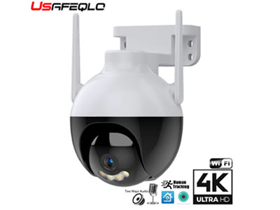 SAFEQLO X29 8MP 4K Wifi IP Camera Dome AI Security  Camera with 128GB Card